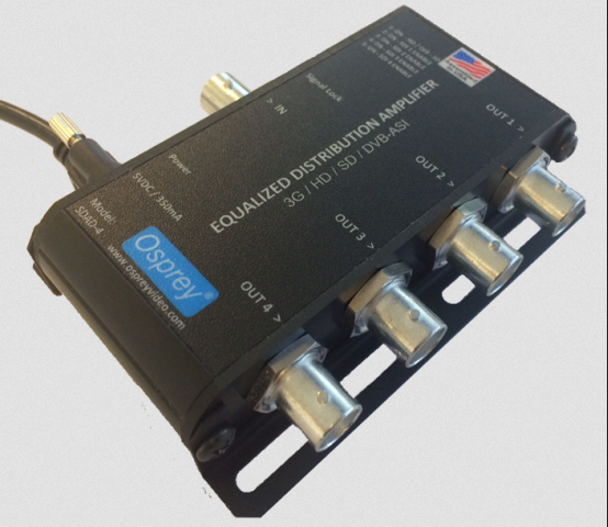 1:4 Equalized 3G Distribution Amplifier with DVB-ASI