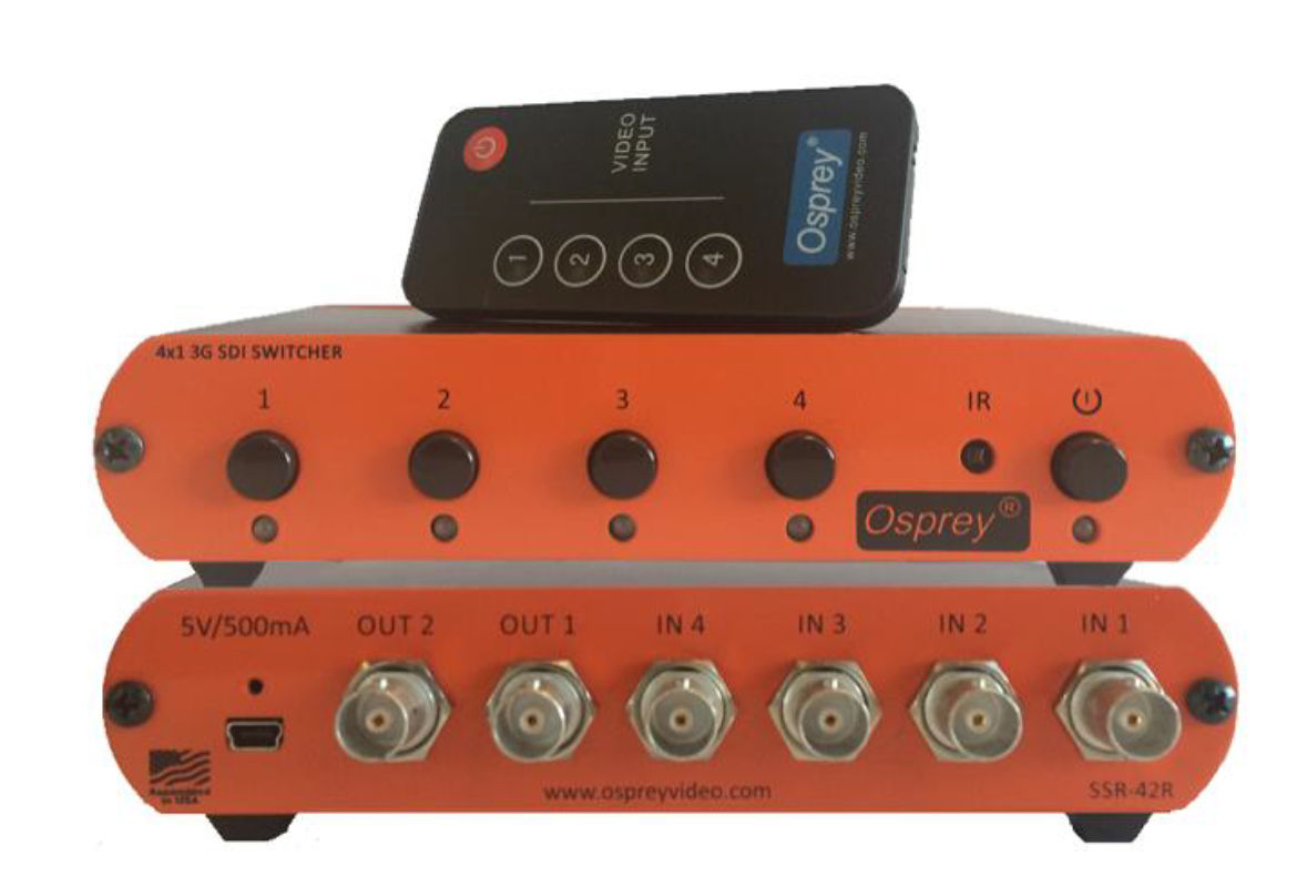4x1 3G SDI / DVB-ASI Switcher
