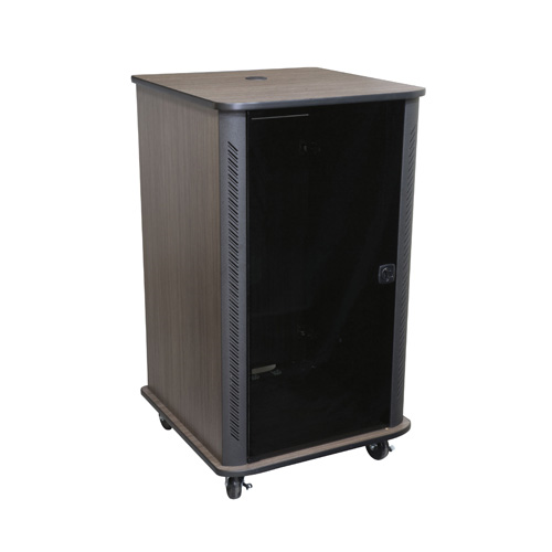 24RU, 28" Deep RFR Series Rack in Teak Cascade Finish