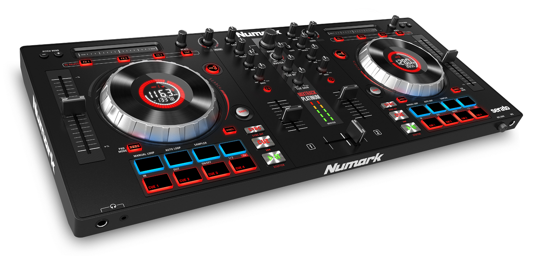 Four Channel DJ Controller With Jog Wheel Display