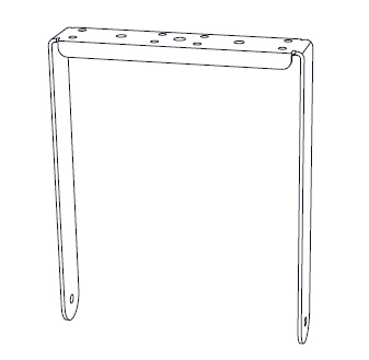 Vertical yoke for IC6-1082 For Indoor Use, Black