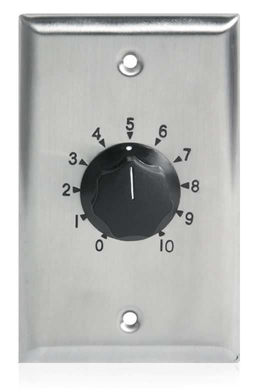 35 Watt Single Gang Stainless Steel 70.7V Commercial Attenuator