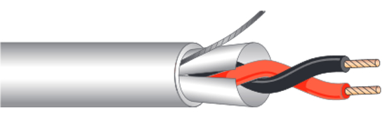 Cable, Plenum, Extra Flexible, 2c 20ga shielded, 1000'