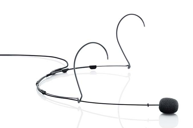d:fine 4088 Directional Headset Microphone With A Hardwired 3-Pin LEMO Connector, Black