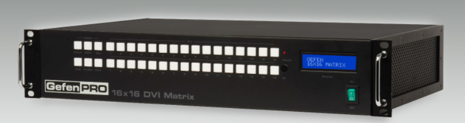16x16 DVI Matrix with Front Panel Push Button Control