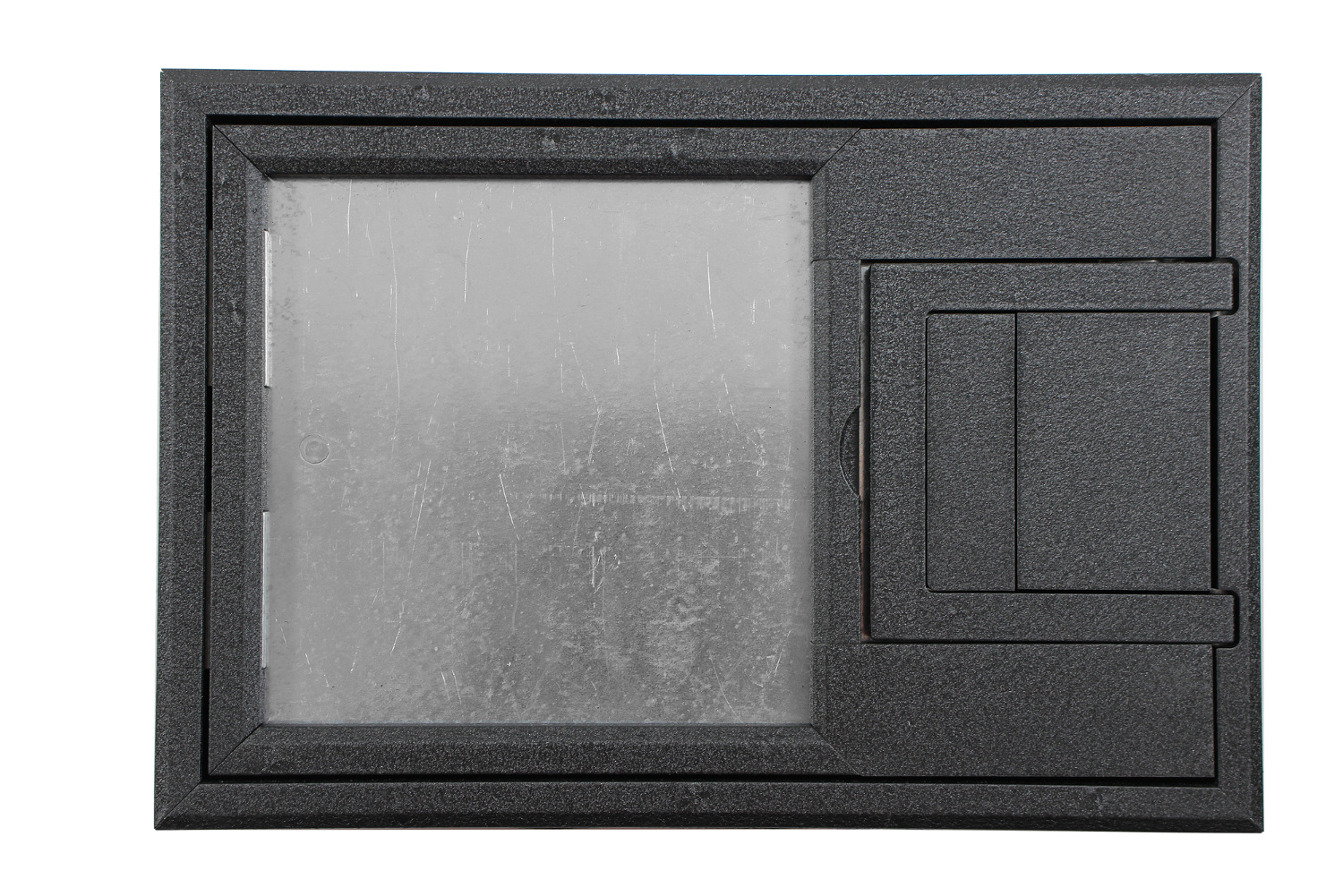 FL-200 U-Access Cover with 1/4” Painted Beveled Flange, Black
