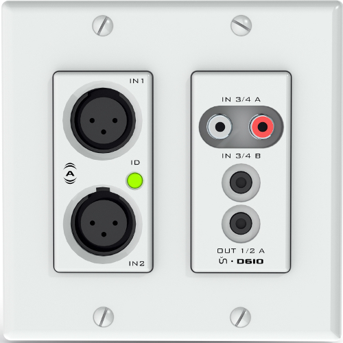 4x2 Channel 2-Gang US Wall Plate, UDP 3rd Party Control, Black