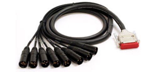 50 ft 8-Channel DB25 to XLR-M Snake