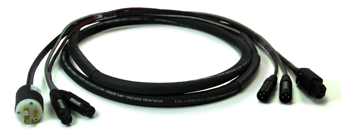 25 ft Powered Speaker Cable, XLRF - XLRM, Edison - IEC