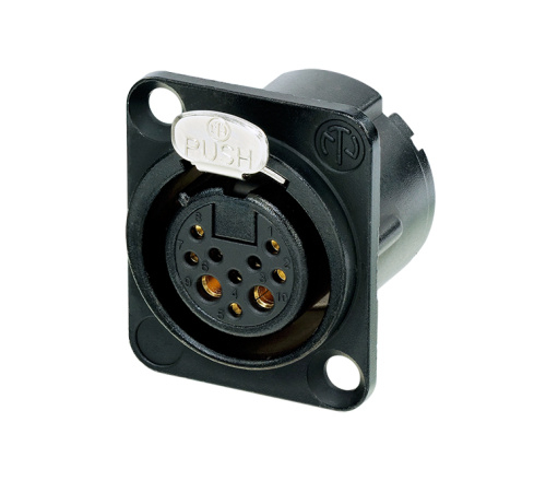 10-Pin D-Size Female XLR Panel Connector