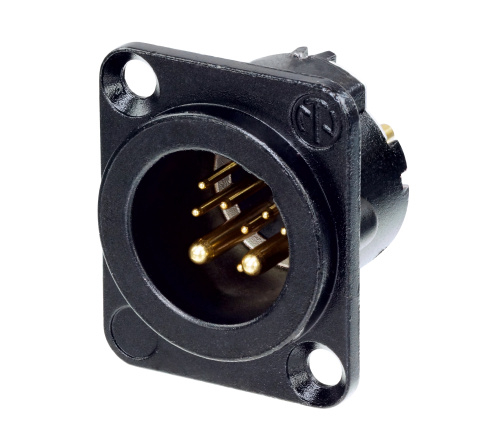10-Pin D-Size Male XLR Panel Connector