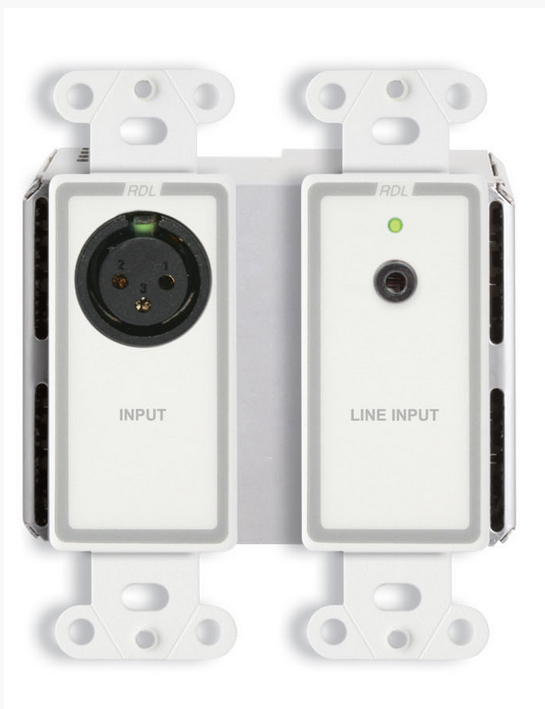 Wall-Mounted Bi-Directional Mic/Line Dante Interface 2 x 2