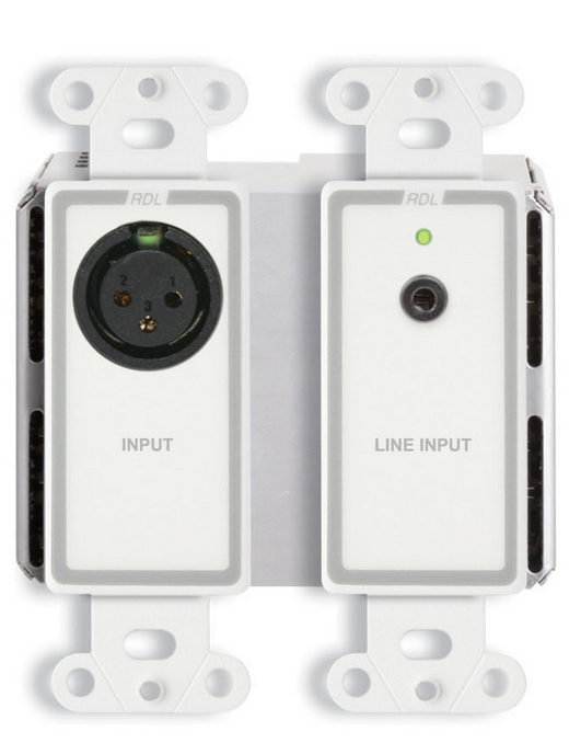 Wall-Mounted Bi-Directional Mic/Line Dante Interface 2 x 2