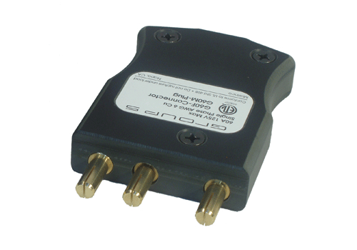 60A 125 VAC Stage Pin Male Inline Connector