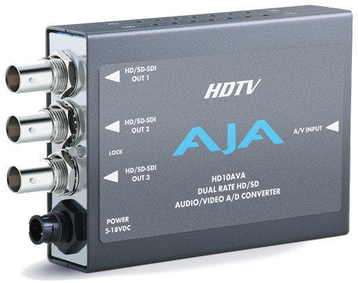 Analog Video and Audio to SD/HD-SDI A/D Mini Converter with Power Supply