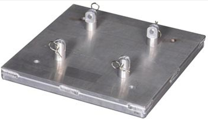 15" x 15" Alum Base Plate withe 4 Half Spigots