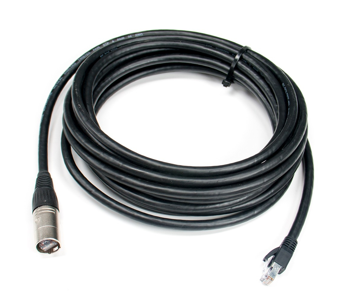 2 ft Shielded Tactical CAT6 Cable, Tactical Ethernet Connector to Booted RJ45