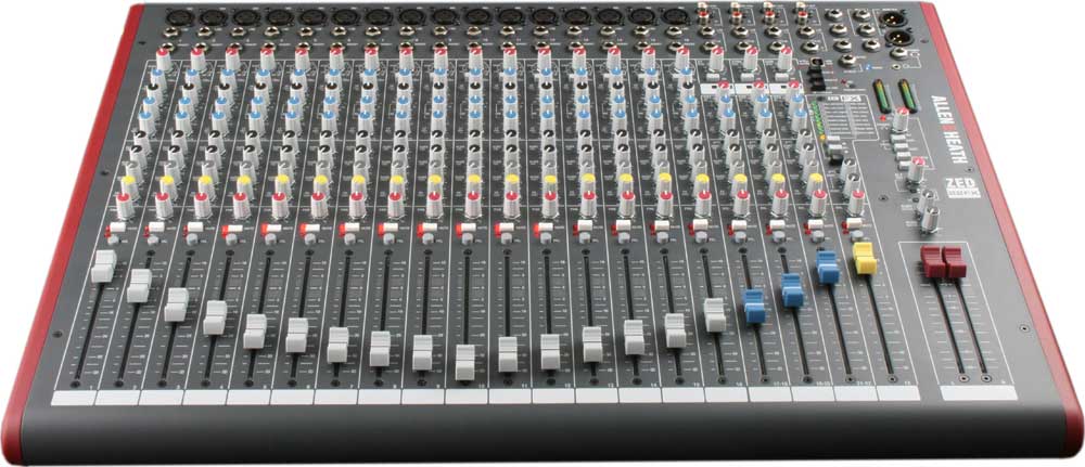 22 Channel Mixing Console (16 mono + 3 stereo) with Built-In FX and USB I/O, 16 Mic Preamps