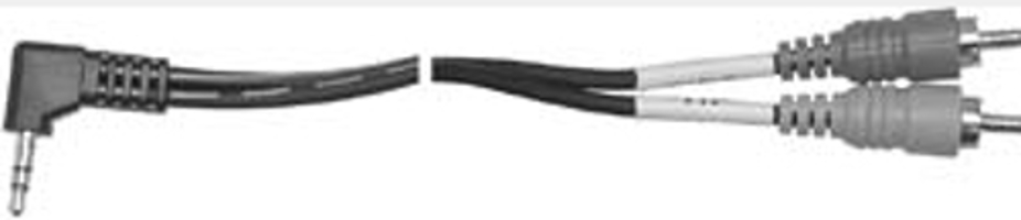6 ft. Y Cable: Right-Angle Mini TRS to Dual RCA