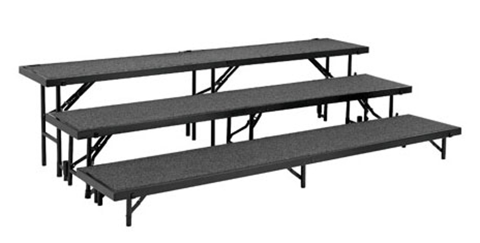 Riser, 3 Level Tapered & Carpeted, Includes: RT8C, RT16C,RT24C