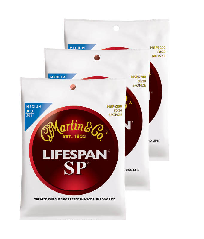 SP Lifespan Series Medium 80/20 Bronze Acoustic Guitar Strings