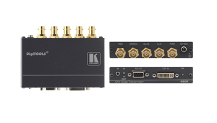 DVI, Bidirectional RS-232 & IR over Coax Transmitter