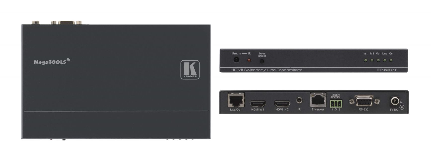 2x1 HDMI Plus Bidirectional RS-232, Ethernet & IR over Twisted Pair Switcher/Transmitter