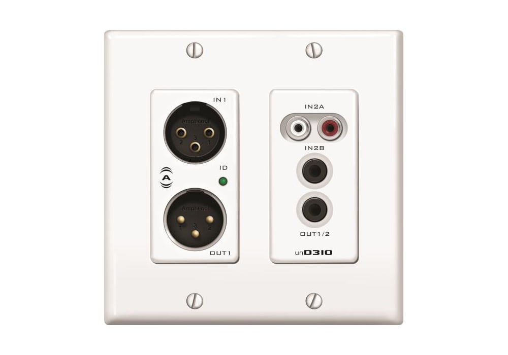 Dante Wall Plate, White, with UDP