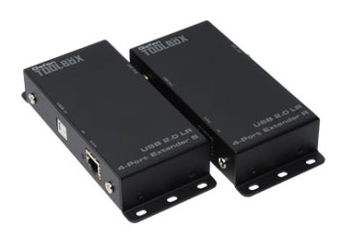 GefenToolBox USB 2.0 LR 4-Port Extender, Black