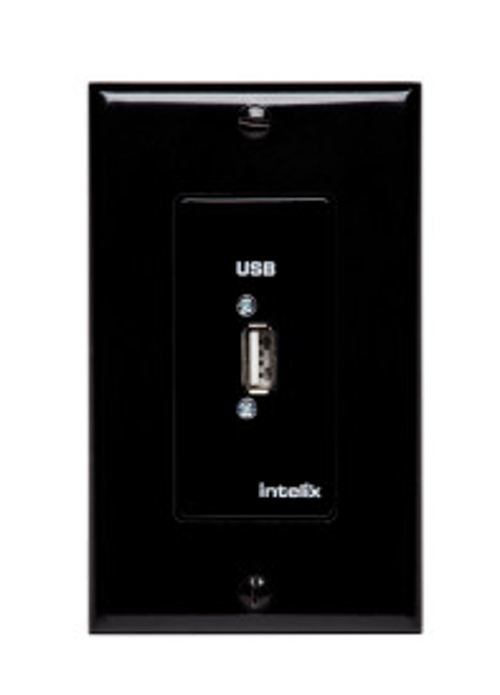 Client Side USB Extender Decora Wall Plate Insert in Black