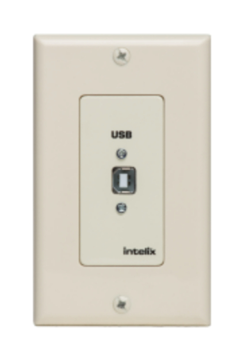 Full-Speed USB Extender Wall Plate in Almond - Host Side
