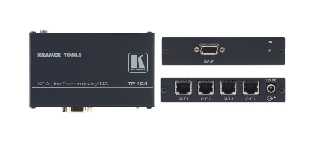 1:4 Computer Graphics Video & HDTV Transmitter & Distribution Amplifier