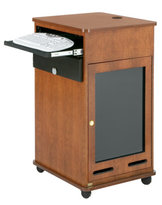 17RU Equipment Rack Cart in Cherry Laminate Finish