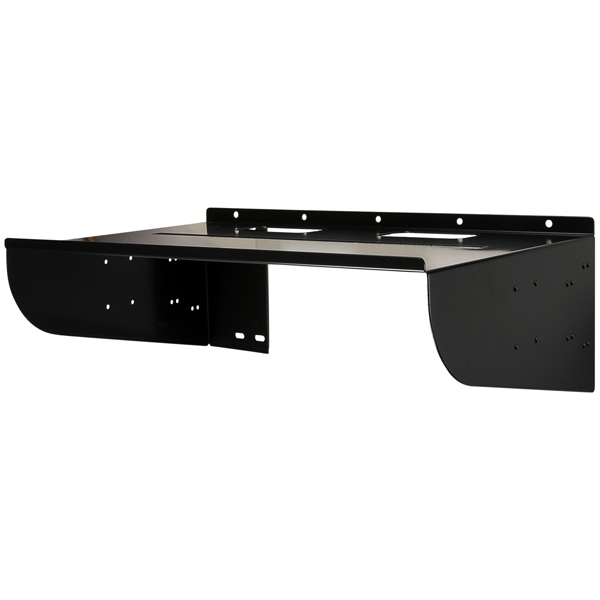 Wall Shelf, Steel, 20" W x 12" D, BLACK Powder Coat Finish,