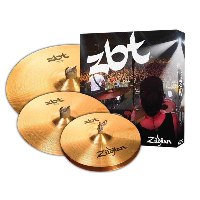 13"Hi-Hat, 14" Crash, 18"Crash/Ride ZBT Cymbal Pack in Brilliant Finish