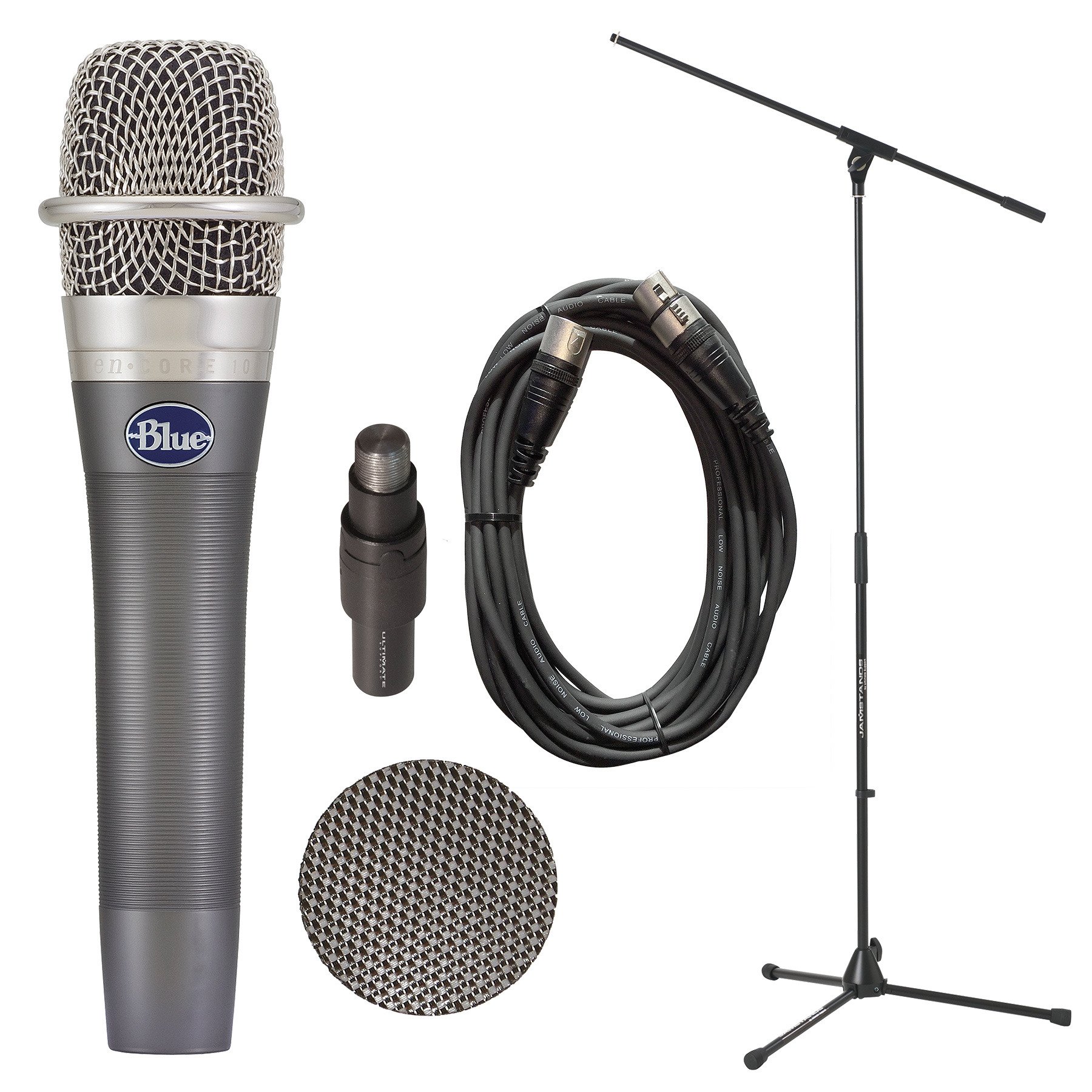 Microphone Kit with Tripod Stand, Adapter for Stands and Clips and Microphone Cable