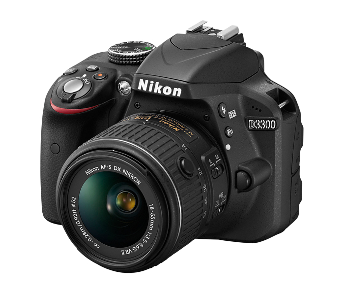 24.2MP DSLR Camera in Black with AF-S DX NIKKOR 18-55mm f/3.5-5.6G VR II Zoom Lens