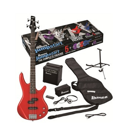 Jumpstart Electric Bass Package with Red Electric Bass