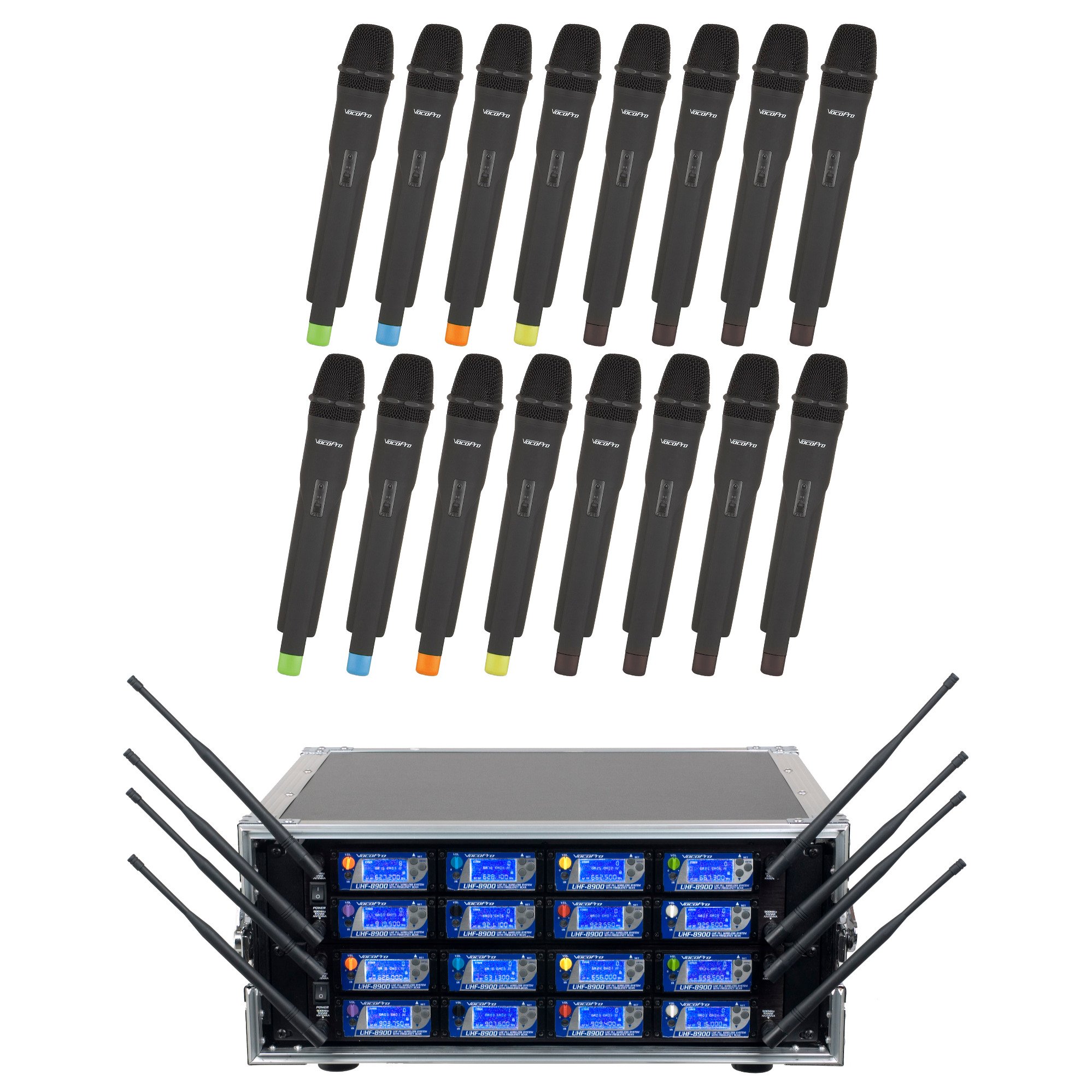 16 Channel PLL Wireless Microphone Package with Frequency Scan and IR Sync