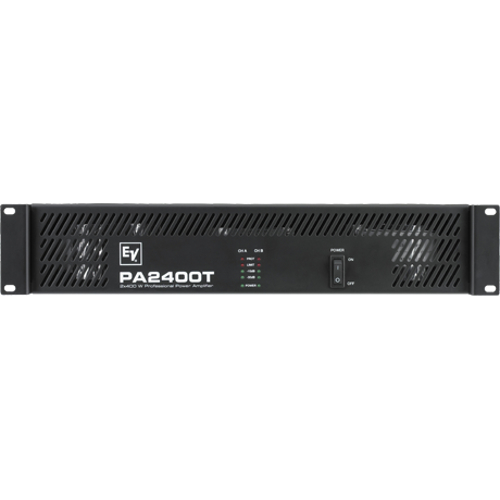 2-Channel Power Amp, 2 x 400 Watts @ 4 ohms, 70/100V, 2RU