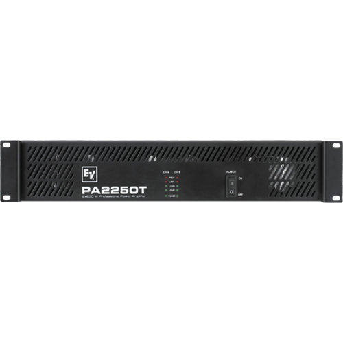 2-Channel Power Amp, 2 x 250 Watts @ 4 ohms, 70/100V, 2RU