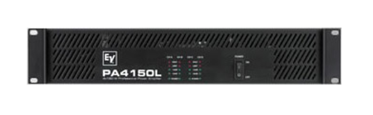 4-Channel Power Amp, 4 x150 Watts @ 4 ohms, 2RU