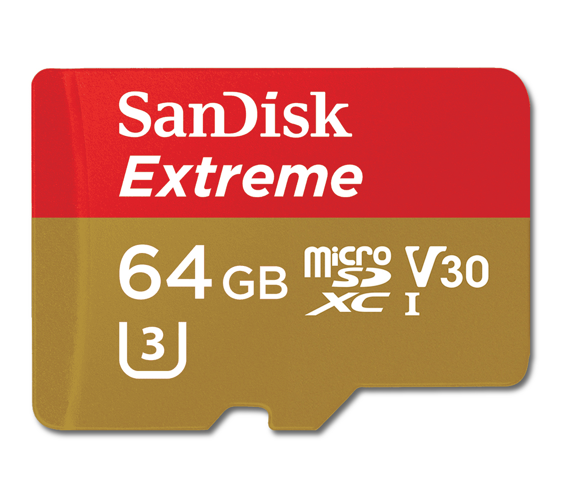 Extreme 64 GB microSDXC, Class 10/UHS-III