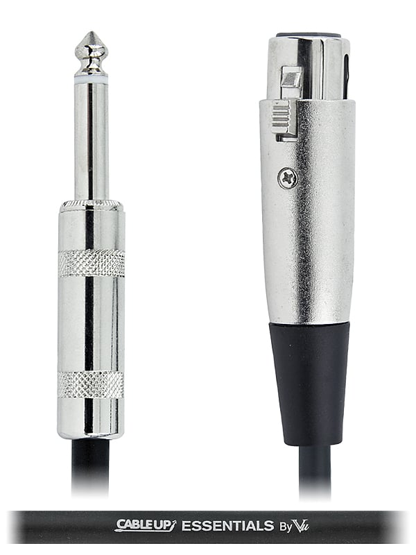 5 ft XLR Female to 1/4" TS Male Unbalanced Cable with Silver Contacts