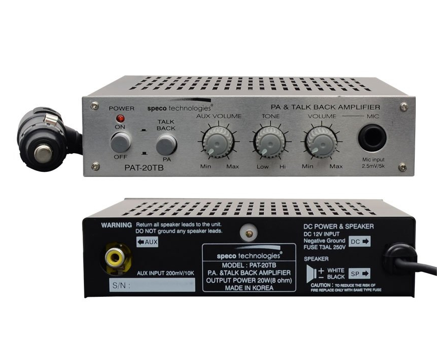20 Watt amplifier/Talkback