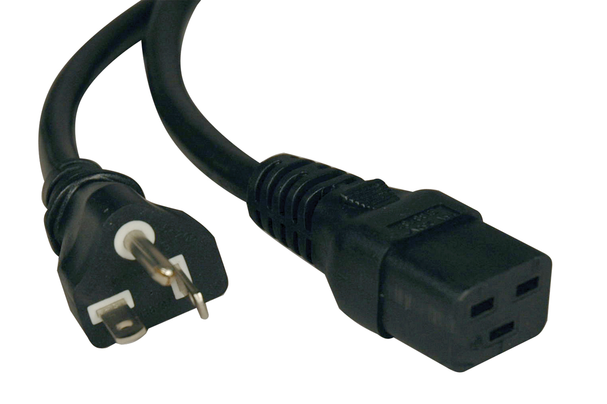 10 ft, 12 AWG, 20A, C19 to NEMA 5-20P Extension Cord