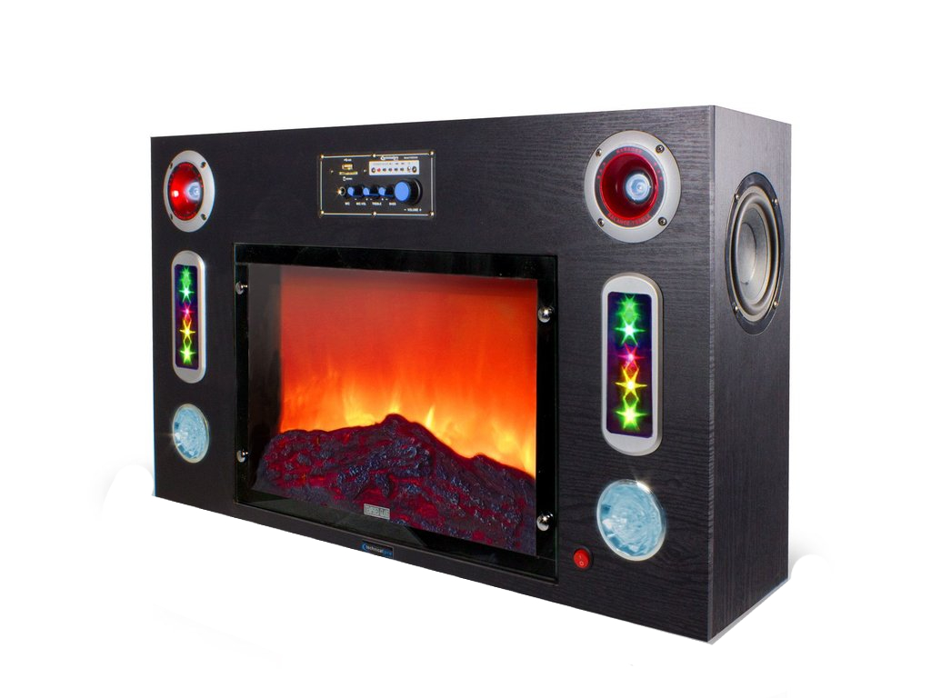 Electric Fireplace Bludetooth Entertainment Center