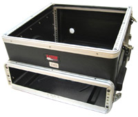 Slant Top Console Rack Case (10 RU Top, 2 RU Bottom)