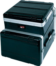 Slant Top Console Rack Case (10 RU Top, 8 RU Bottom)