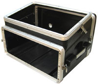 Slant Top Console Rack Case (6 RU Top, 4 RU Bottom)